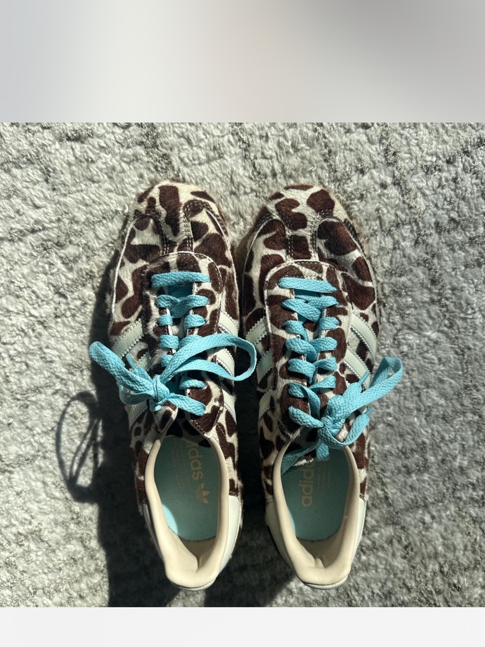 adidas Samba OG Shoes in Brown Giraffe Print pony hair - Picture 2 of 11